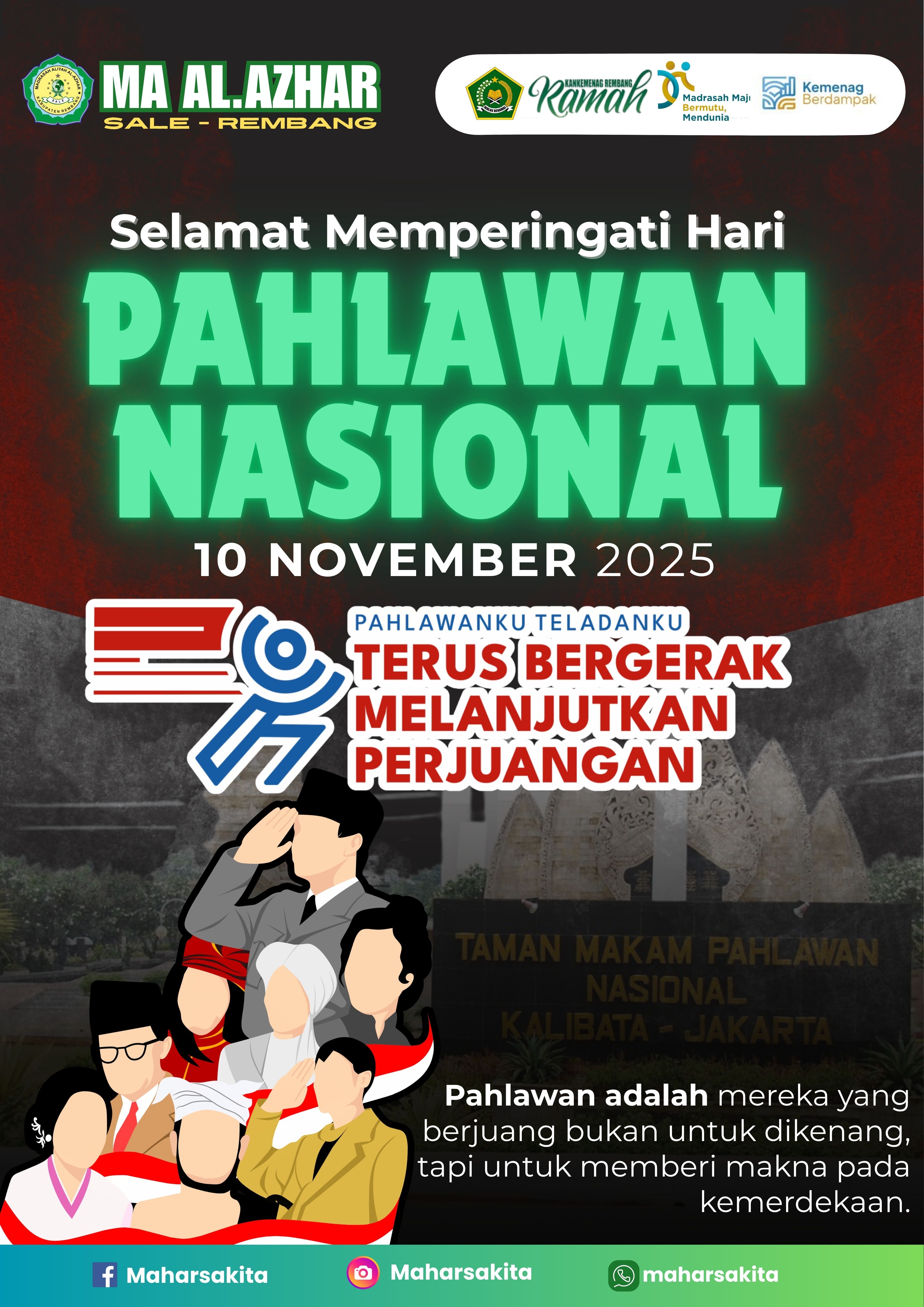 Semangat Kepahlawanan Menginspirasi Generasi Emas: MA Al-Azhar Sale Gelar Upacara Hari Pahlawan 2025